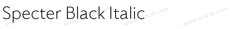 Specter Black Italic字体转换